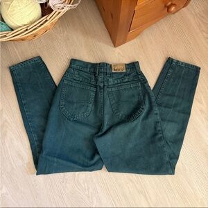 Vintage Lee High-Waisted Forest Green Denim Jeans